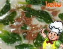 菠菜瘦肉粥的做法
